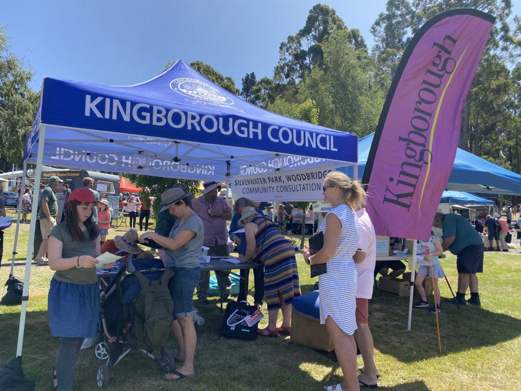 Photo of Kingborough Council engagement booth at Middleton Country Fair 2020