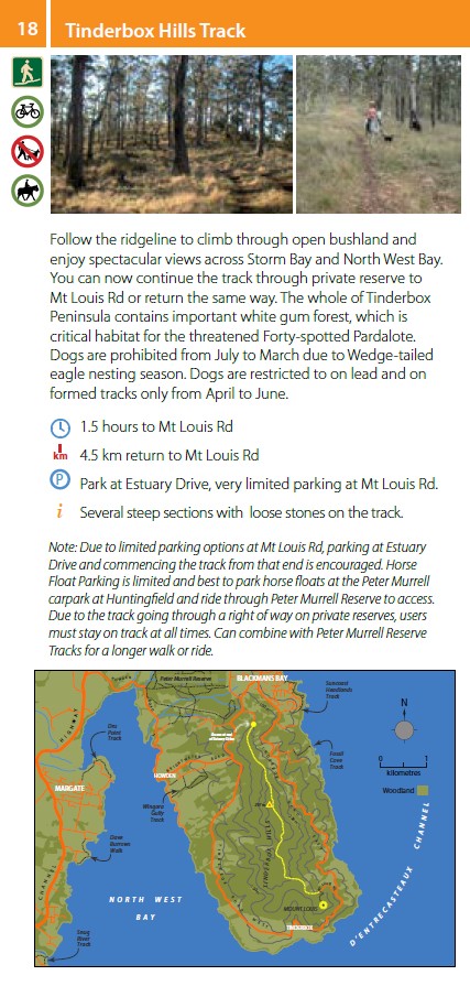 Tinderbox hills track 18 - map and information